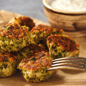 baked broccoli meatballs